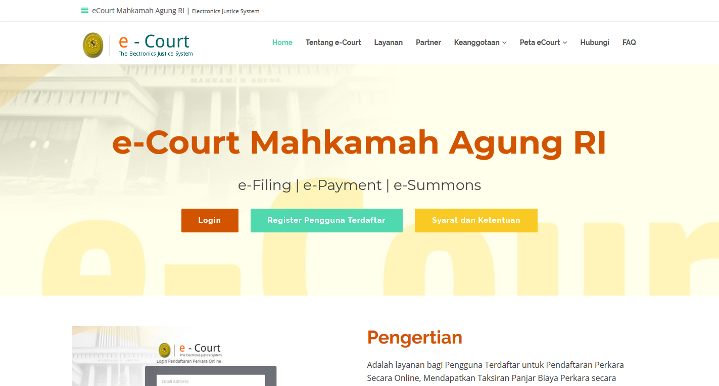 E-COURT MAHKAMAH AGUNG